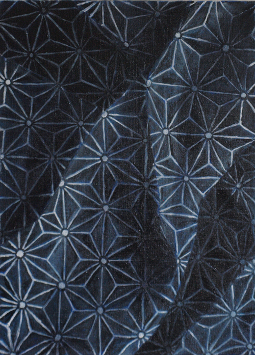 Wendy Kelly Indigo 2022 Oil on linen 56 x 31 cm